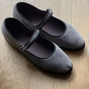 Mary Jane in velluto Grigio