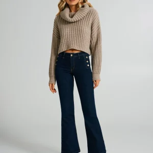 Jeans a zampa 6 bottoni