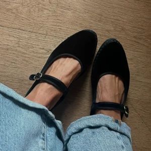 Mary Jane in velluto nero