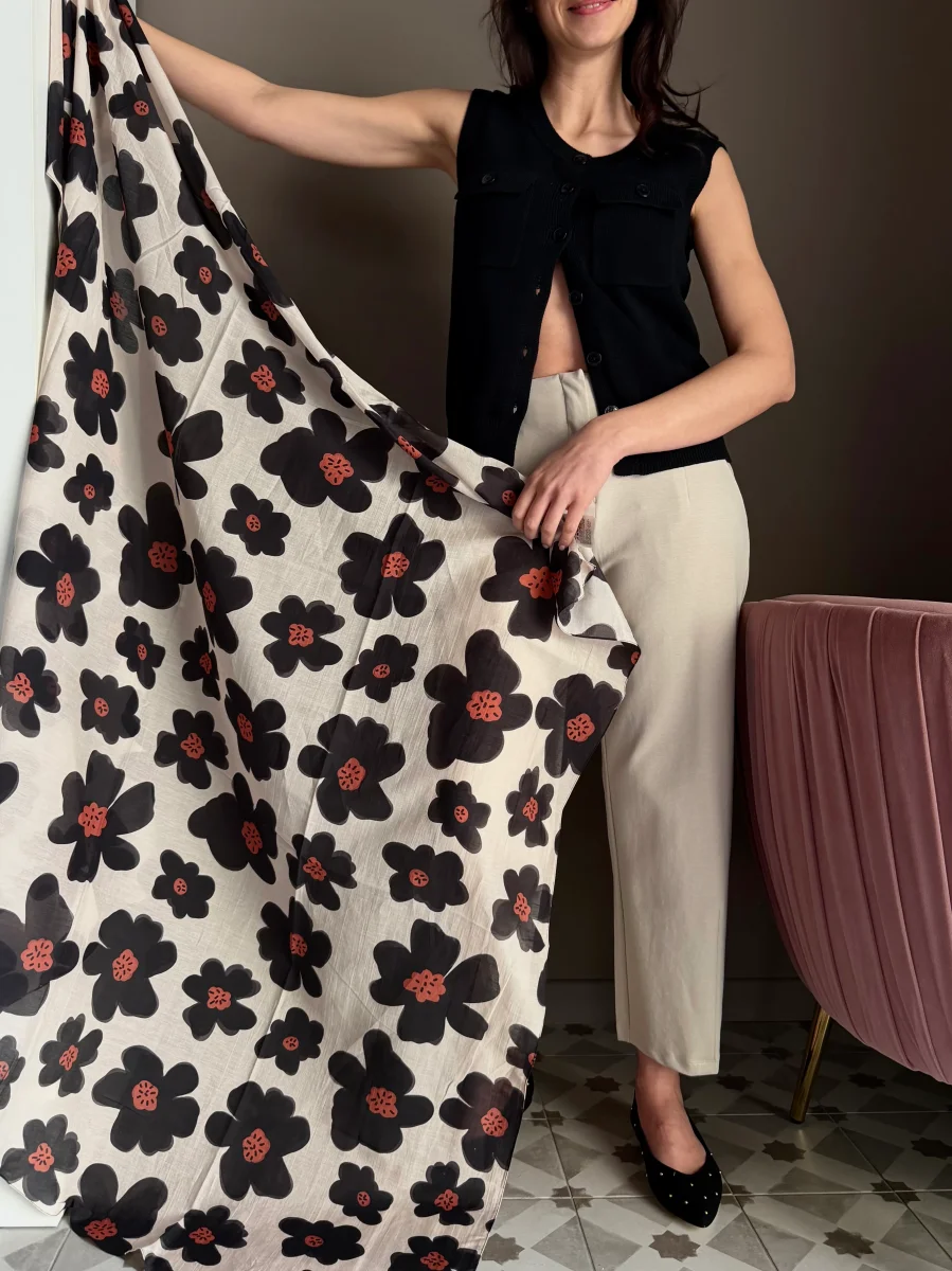 Sciarpa in cotone e seta Alessia Santi