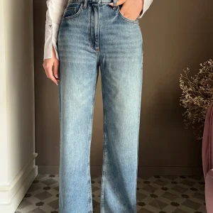 Pantalone denim wide-leg New Warm Blue Wash