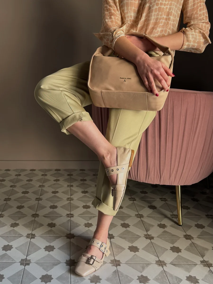 Mary Jane nappa gesso con fibbie - immagine 6