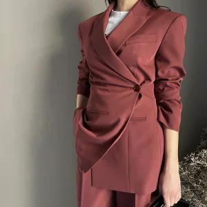 Blazer a portafoglio in gabardine