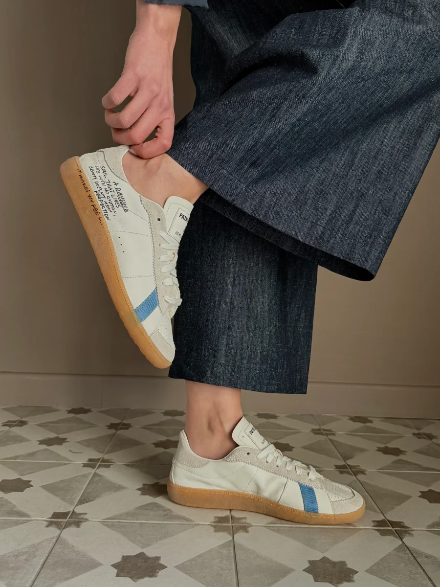 Skin sneakers White-blue - immagine 9