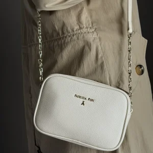 Borsa camera case in pelle wooly White
