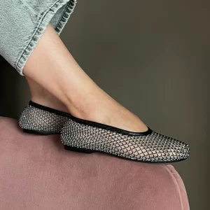 Ballerina in rete con strass