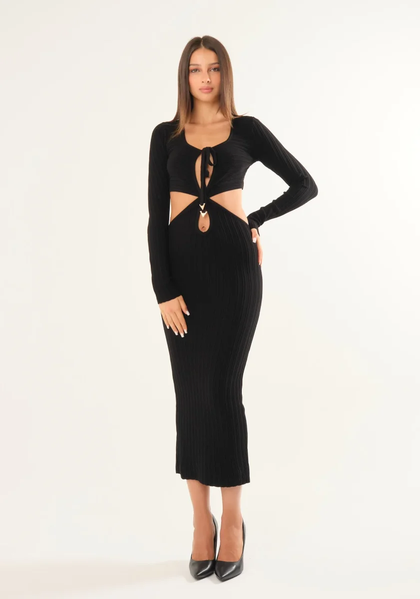 Abito lungo con incrocio - immagine 3