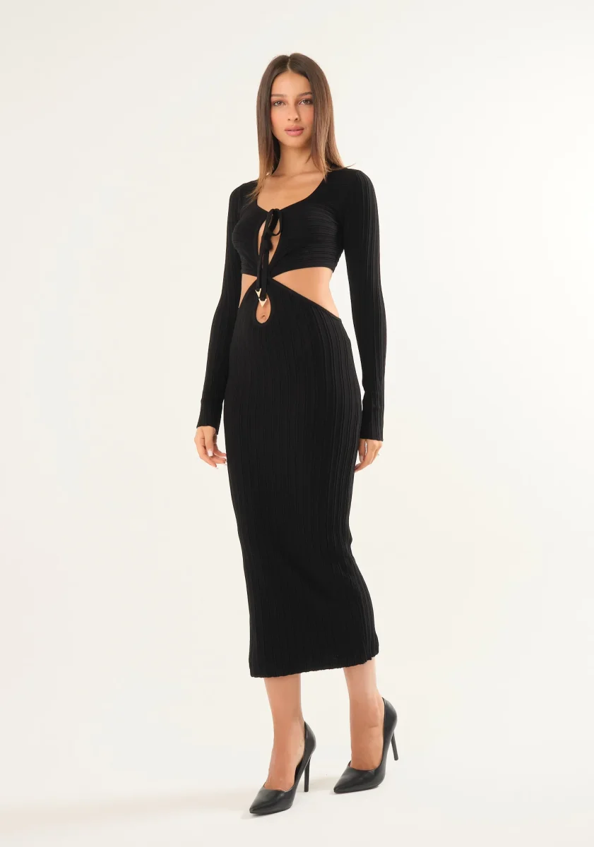 Abito lungo con incrocio