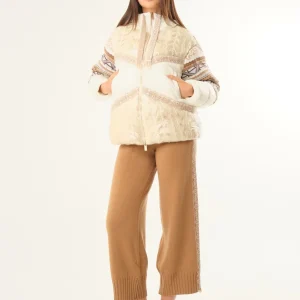 Pantalone con banda jacquard