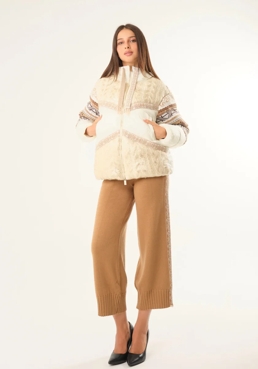 Pantalone con banda jacquard - immagine 2