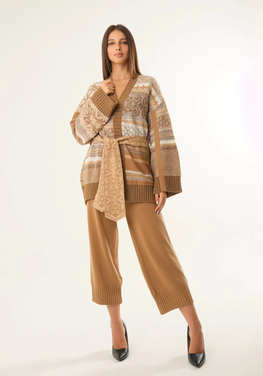 Pantalone con banda jacquard - immagine 5