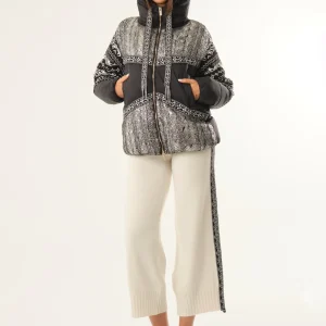 Pantalone con banda jacquard