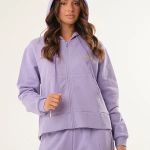 Felpa basic con zip centrale