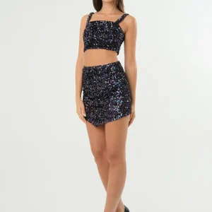 Gonna di velluto con paillettes