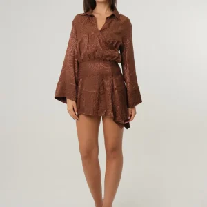 Abito in raso jacquard