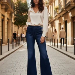 Jeans Lavaggio Scuro Wide Leg