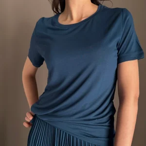 Blusa con trasparenza in viscosa