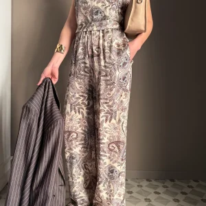 Pantalone fluido in fantasia