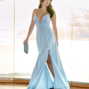 Abito lungo in Jersey Lurex