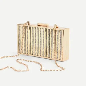 Clutch Rigida con Pave' di Strass