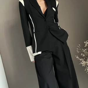 Blazer Sartoriale Urban Tech con Dettagli in Raso