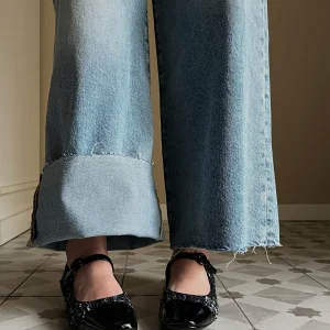 Mary Jane in tweed e vernice