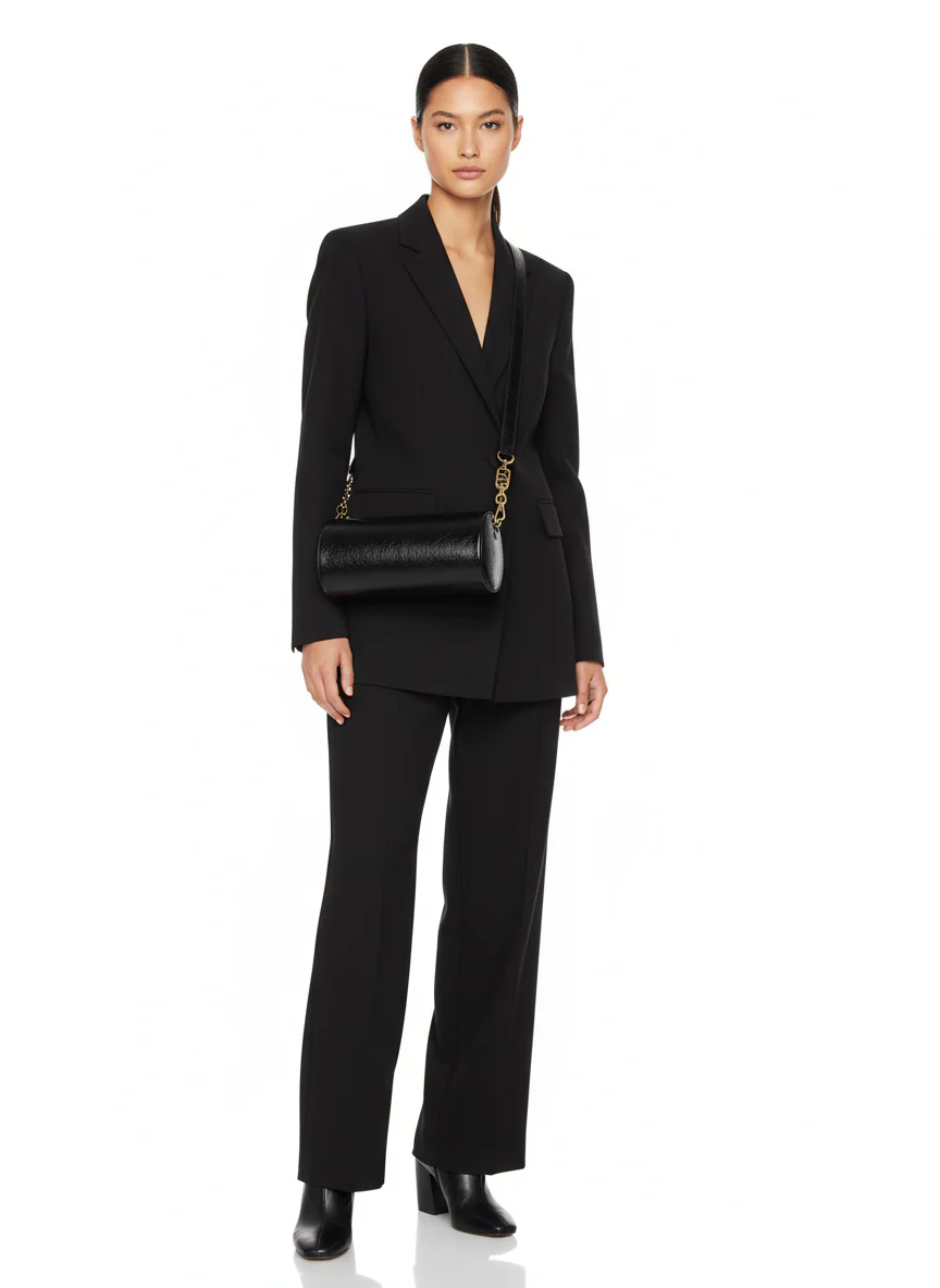 Borsa Cilindro Effetto Invecchiato con Tracolle Intercambiabili - immagine 6