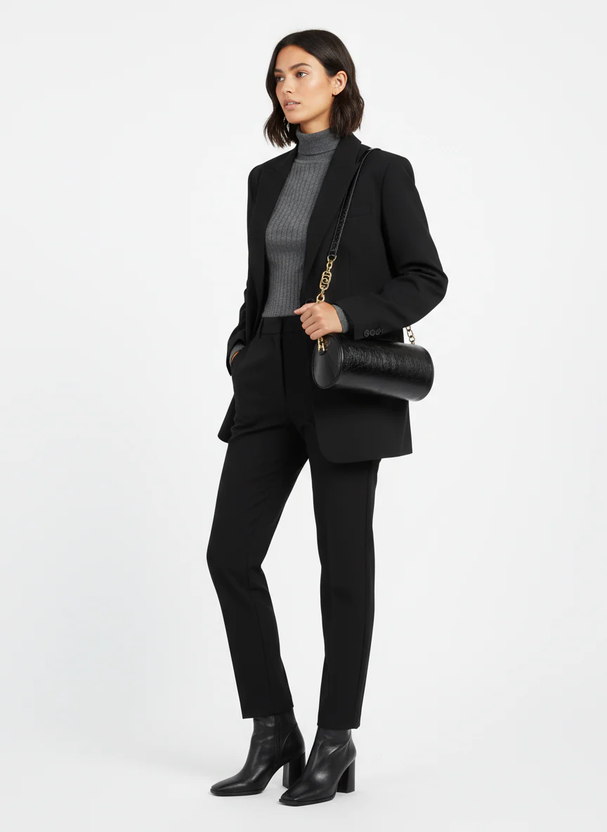 Borsa Cilindro Effetto Invecchiato con Tracolle Intercambiabili - immagine 7