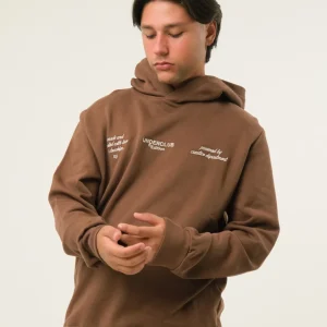 Felpa con stampe frontali e cappuccio