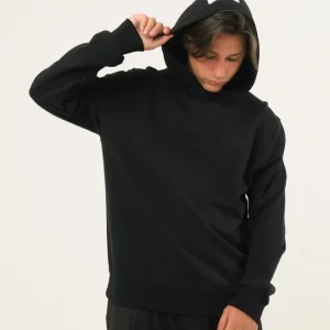 Felpa con patch su cappuccio