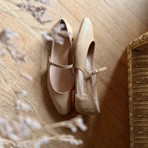 Mary Jane in vernice beige