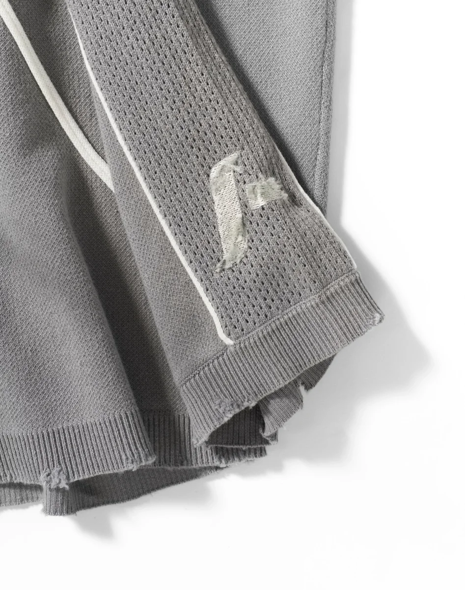 Maglia "Soccer" jacquard con ricami destroyed in 100% cotone - immagine 8