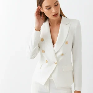 Giacca Doppiopetto in Tessuto Tecnico