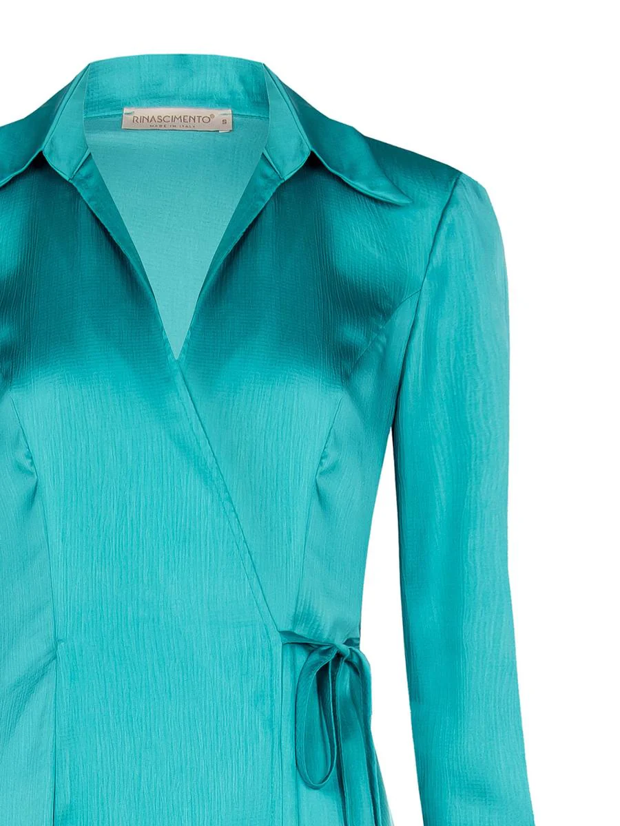 Abito Chemisier a Portafoglio in Raso - immagine 6