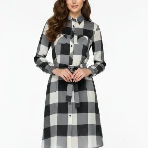 Abito Chemisier a Ruota con Mini Tasche