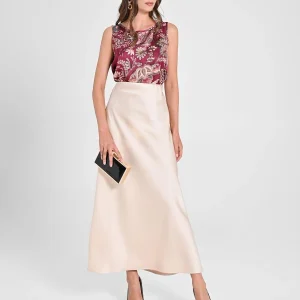 Gonna Midi in Envers Satin