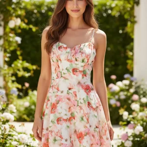 Abito Corto Bustier a Ruota