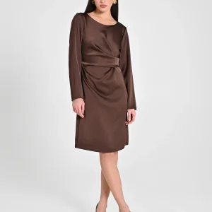 Abito Drappeggiato in Raso