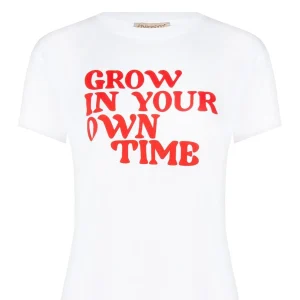 T-shirt Regular in Cotone con Stampa Slogan