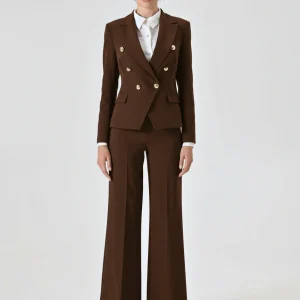 Giacca Doppiopetto in Tessuto Tecnico