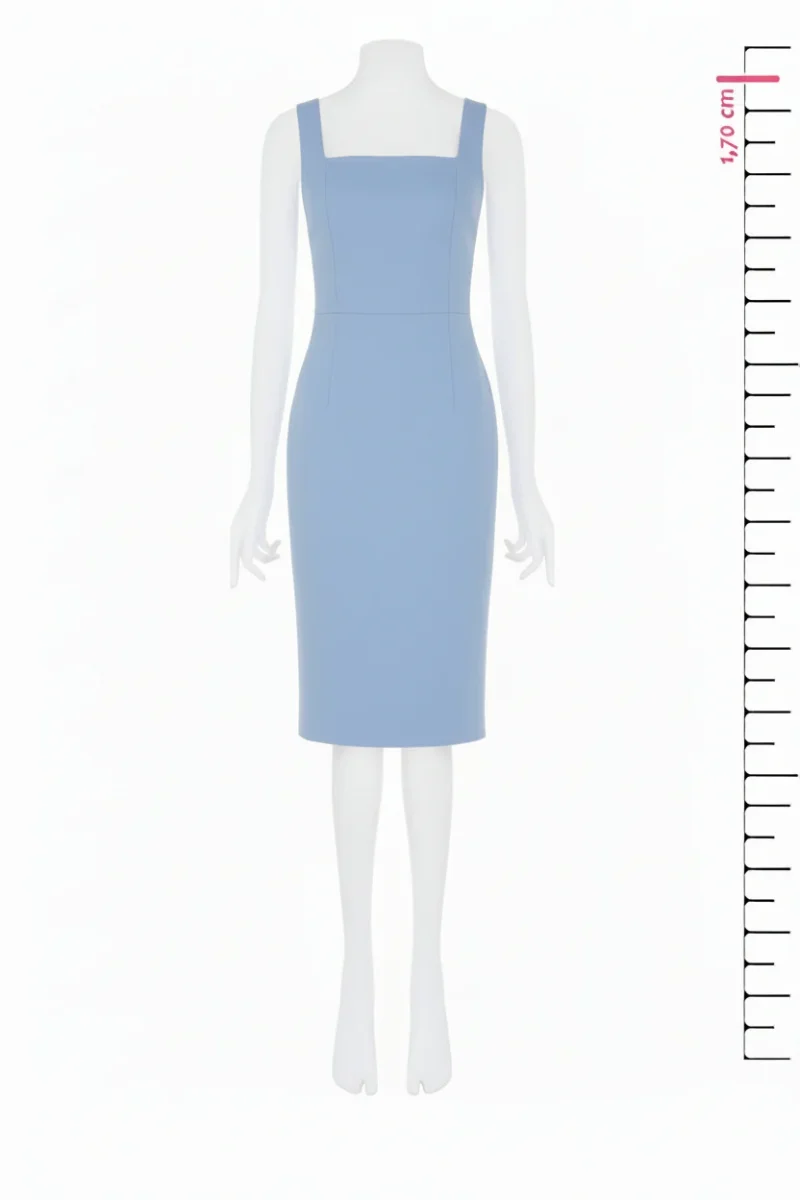 Abito Tubino Scollo Quadro - immagine 6