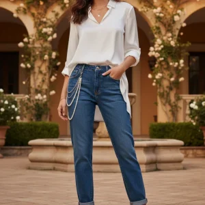 Jeans con Catena Perle