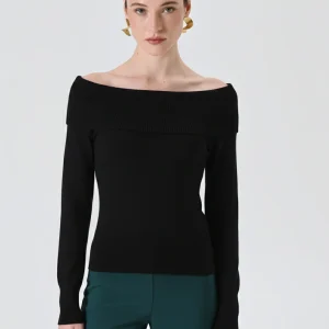 Maglia con Collo Ribaltato