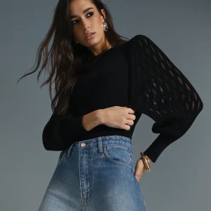 Maglia Girocollo con Trasparenze