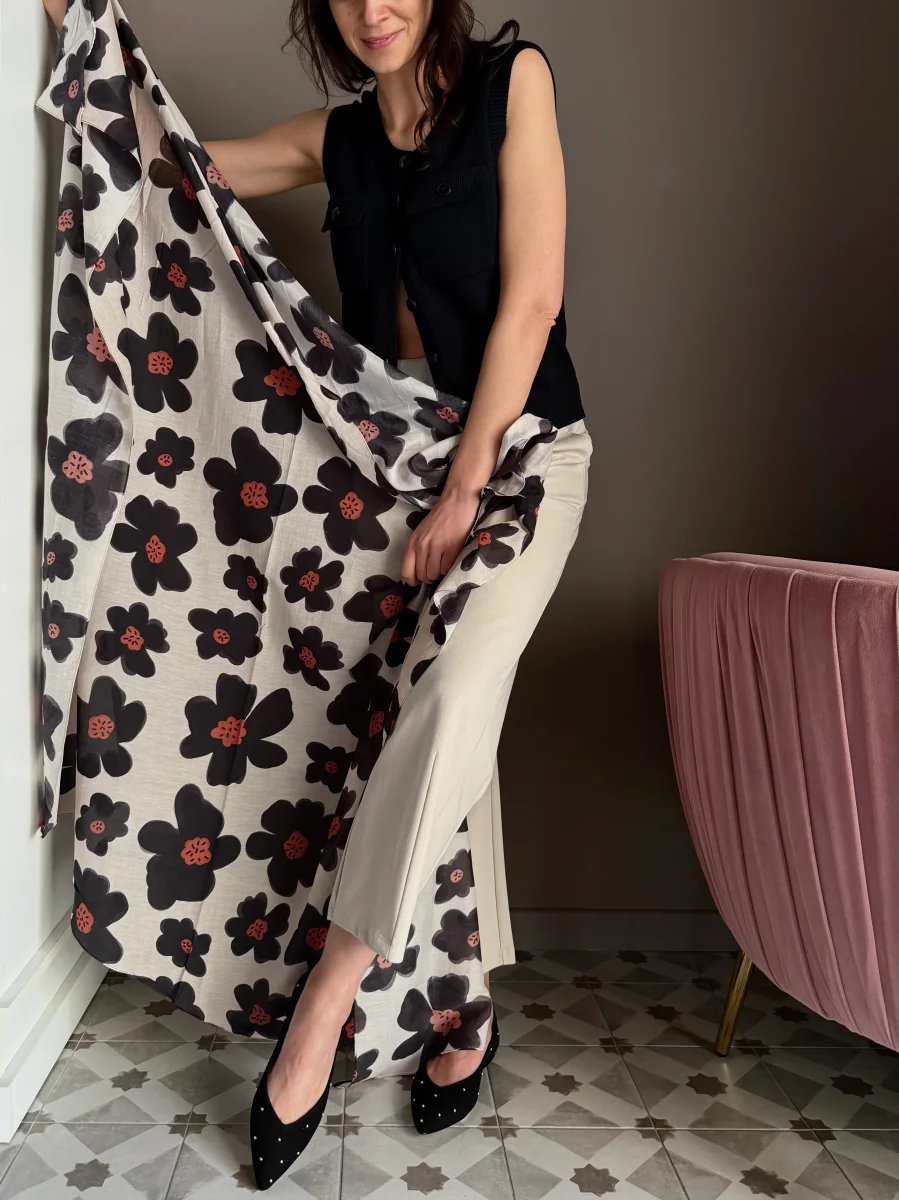 Sciarpa in cotone e seta Alessia Santi - immagine 3