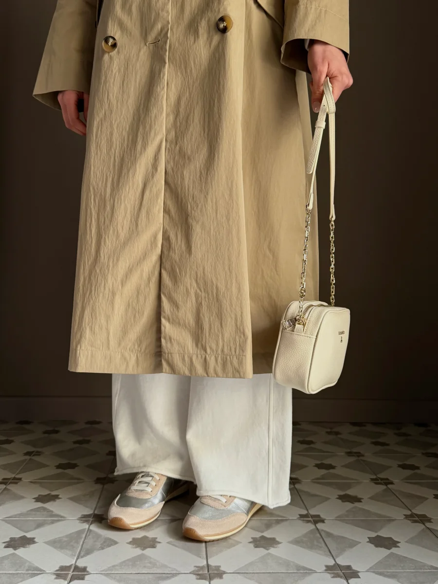 Borsa camera case in pelle wooly White - immagine 7