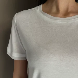 Blusa con trasparenza in viscosa