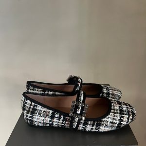 Scarpa in Tweed con fibbia in strass