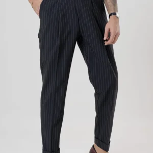 Pantalone con Bustino Tondo Blu Riga Verde Riva