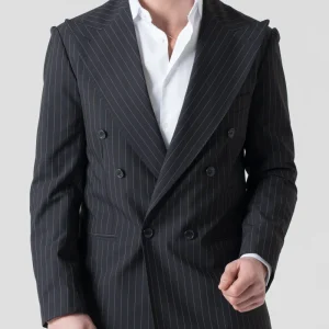 Giacca Jocket Gessato Blu Manhattan